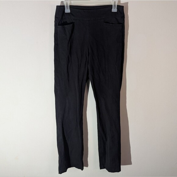 Soft Surroundings Black Pull On Straight Leg Pants Women's Size Small - Picture 1 of 7